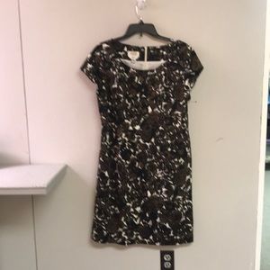 Talbots Black and White Patterned Dress